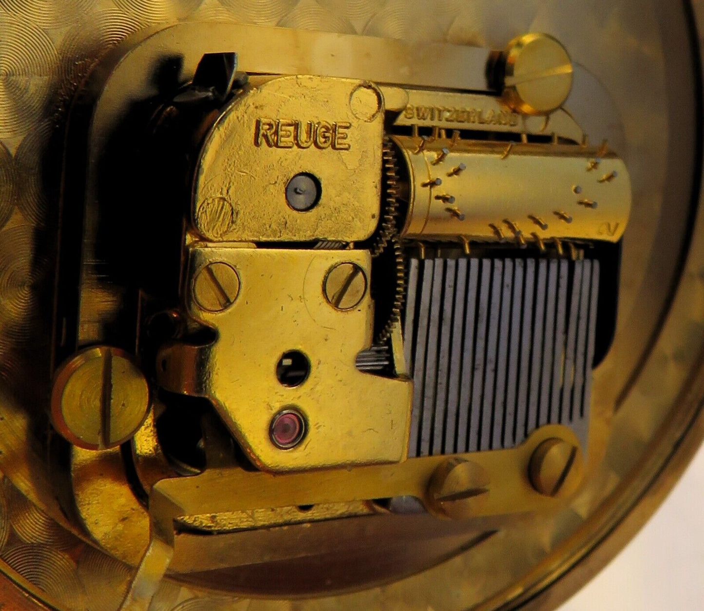 Reuge Swiss große - 50mm - Taschenuhr Musik Walzen Spielwerk Walzenspieluhr - Sammler - Uhren