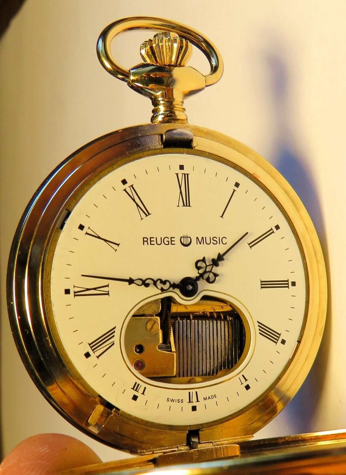 Reuge Swiss große - 50mm - Taschenuhr Musik Walzen Spielwerk Walzenspieluhr - Sammler - Uhren