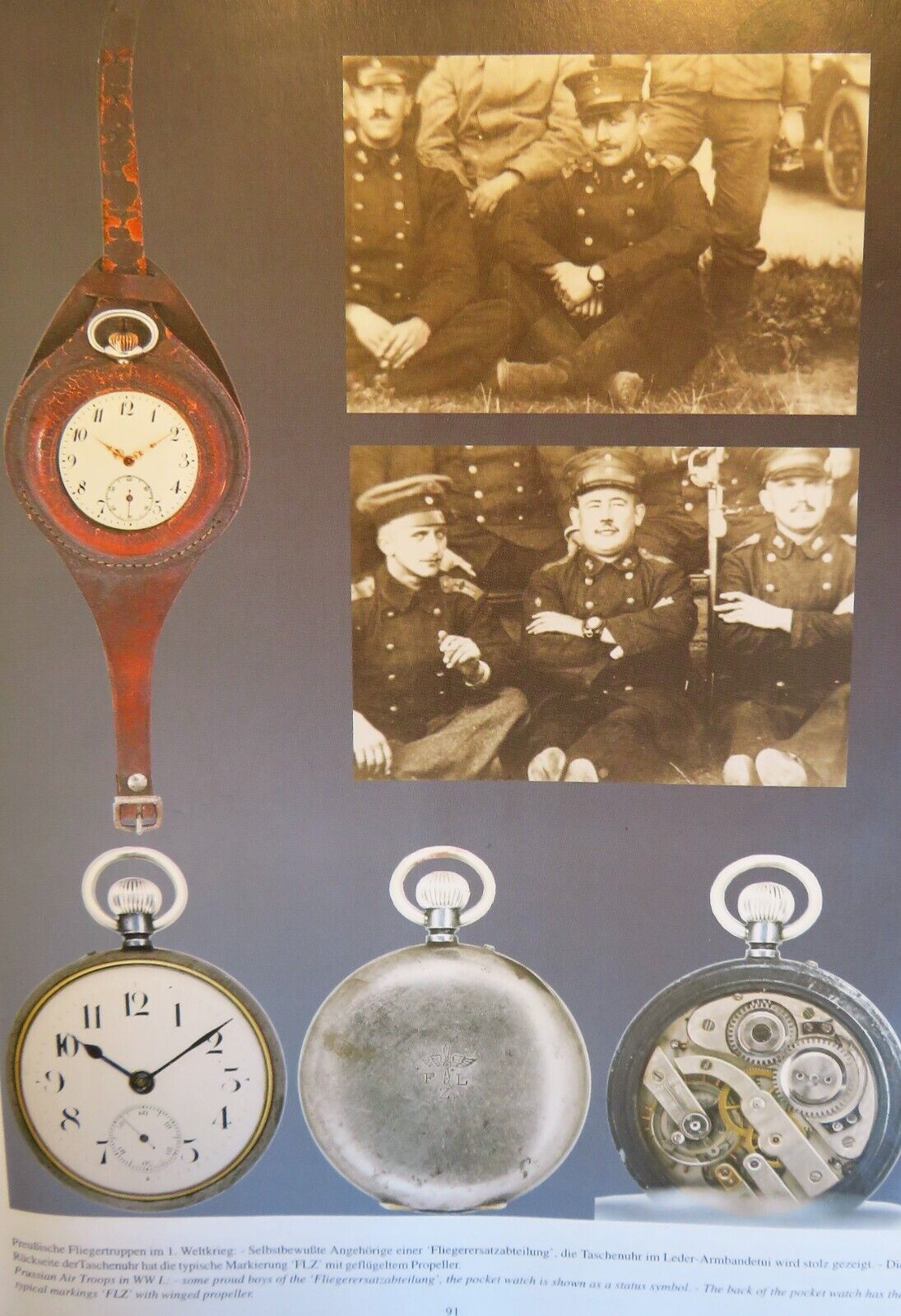 Revue Thommen 0,800 Silber frühe Fliegeruhr Reichsluftwaffe Jasta 1914 WK 1 - Sammler - Uhren