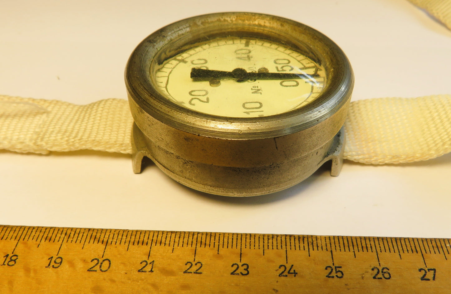 Russischer CCCP Kampftaucher Tiefenmesser 2. Weltkrieg an Originalband verm. 50m - Sammler - Uhren