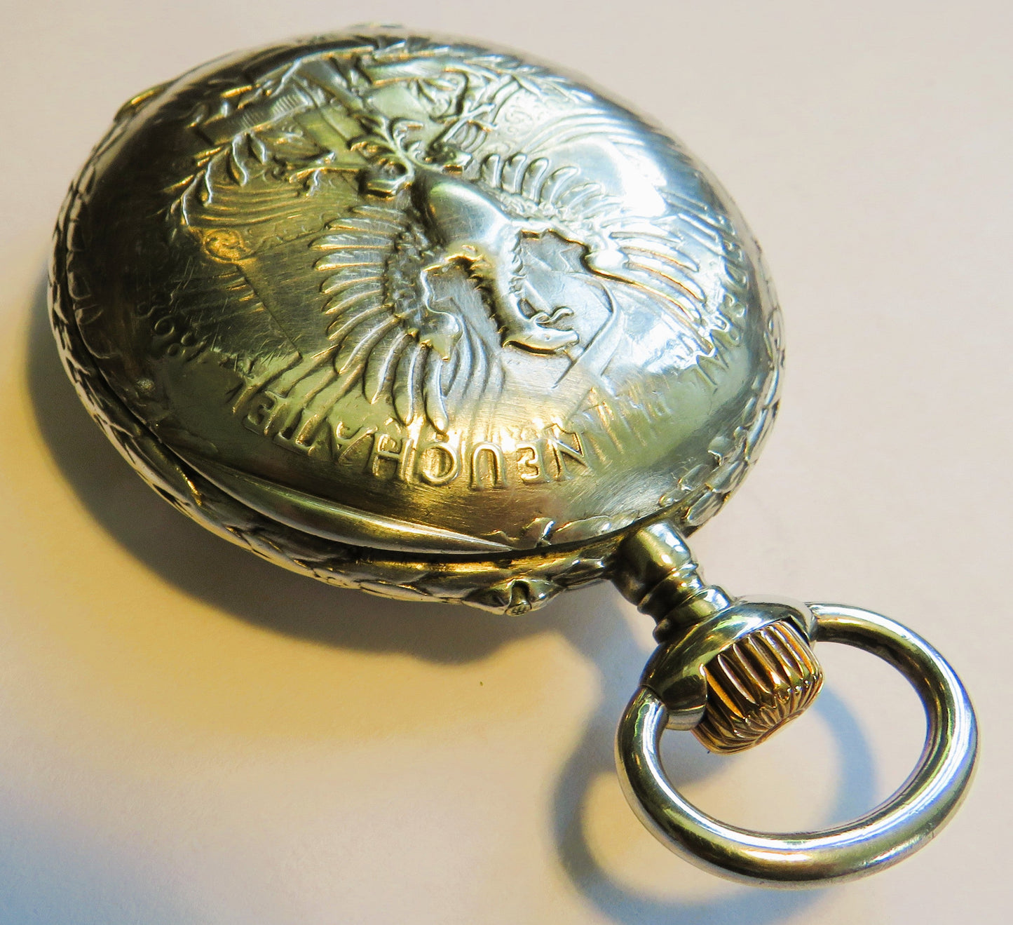 SANDOZ & BREITMEYER seltenste Lepine Schützenuhr "Tirol Federal Neuchatel 1898" - Sammler - Uhren