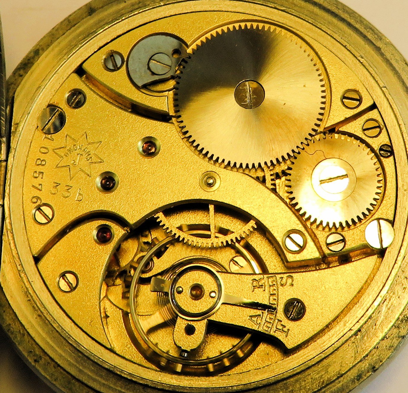 Saxonia Dresden Gruna Költzsch große Eisenbahneruhr ca. 1920 Junghans 33 b Werk - Sammler - Uhren