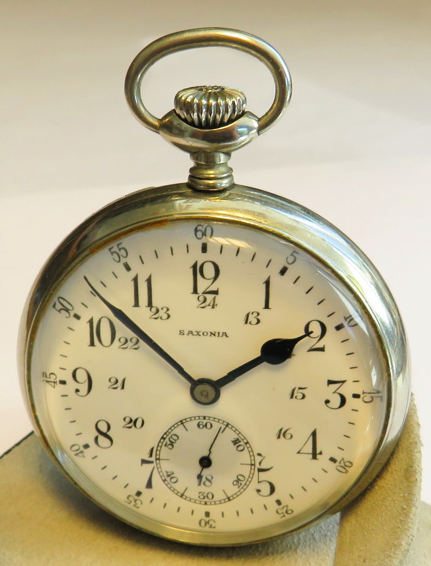 Saxonia Dresden Gruna Költzsch große Eisenbahneruhr ca. 1920 Junghans 33 b Werk - Sammler - Uhren