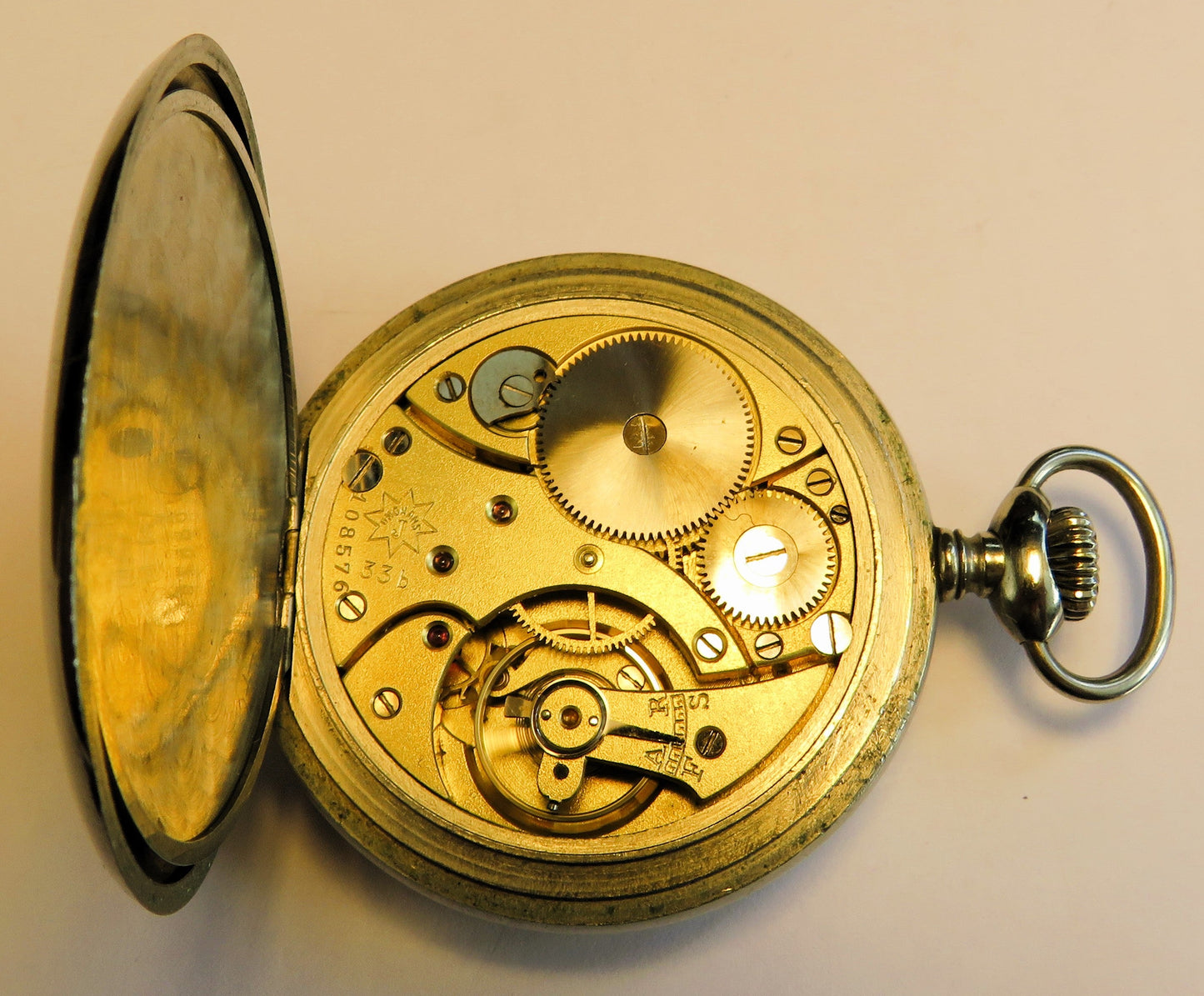 Saxonia Dresden Gruna Költzsch große Eisenbahneruhr ca. 1920 Junghans 33 b Werk - Sammler - Uhren
