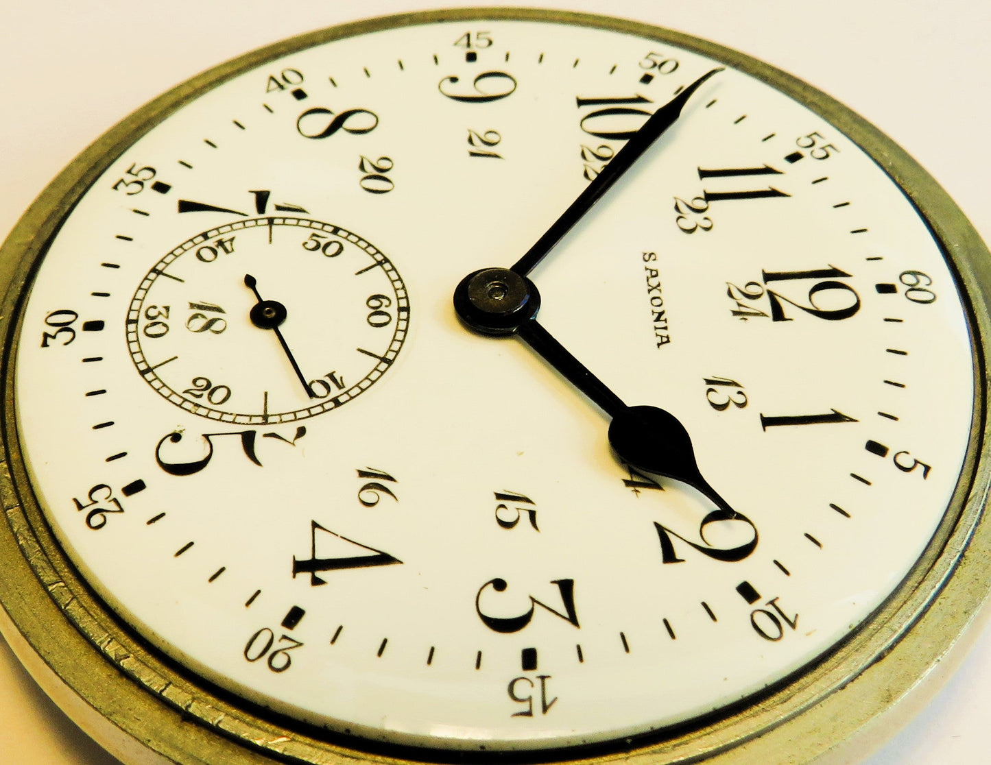 Saxonia Dresden Gruna Költzsch große Eisenbahneruhr ca. 1920 Junghans 33 b Werk - Sammler - Uhren