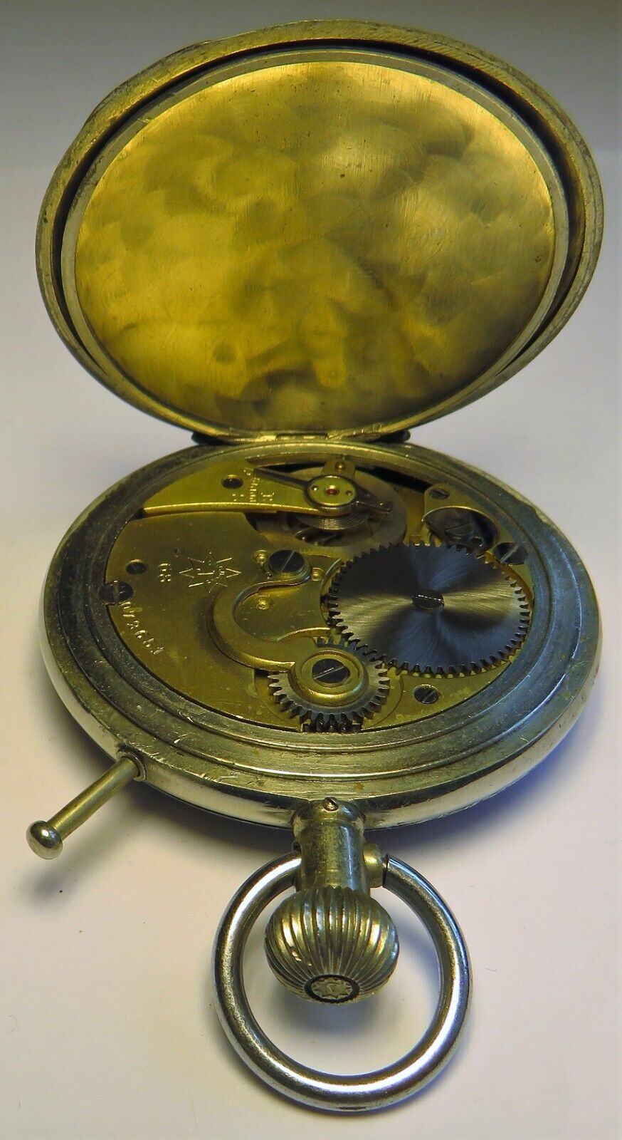 Seltenste Junghans voll signierte Artillerie Stoppuhr Kriegsmarine 1. Weltkrieg - Sammler - Uhren