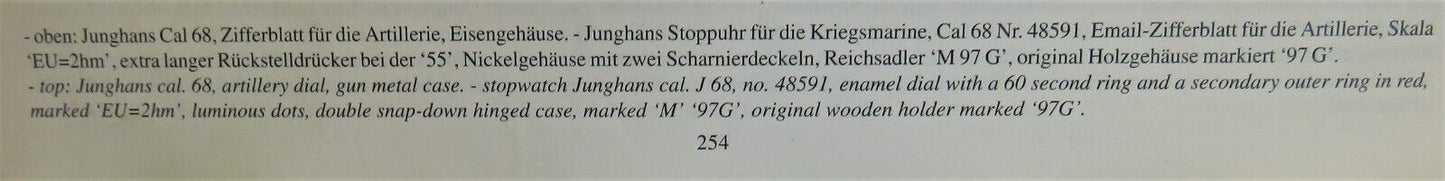 Seltenste Junghans voll signierte Artillerie Stoppuhr Kriegsmarine 1. Weltkrieg - Sammler - Uhren