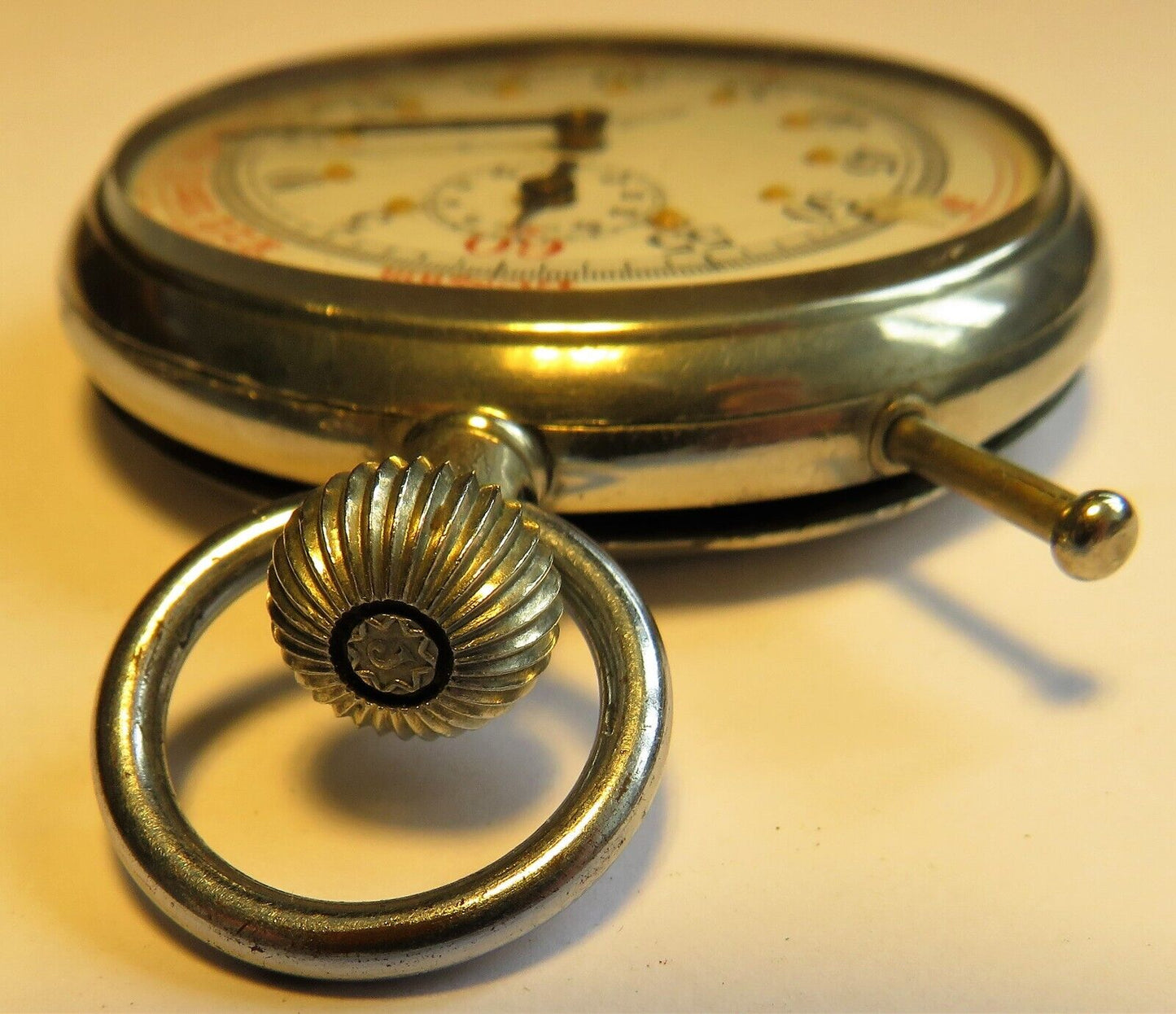 Seltenste Junghans voll signierte Artillerie Stoppuhr Kriegsmarine 1. Weltkrieg - Sammler - Uhren