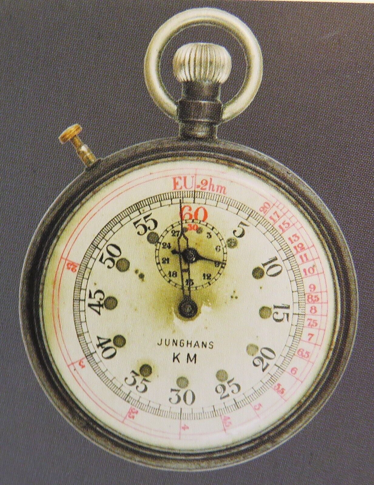 Seltenste Junghans voll signierte Artillerie Stoppuhr Kriegsmarine 1. Weltkrieg - Sammler - Uhren