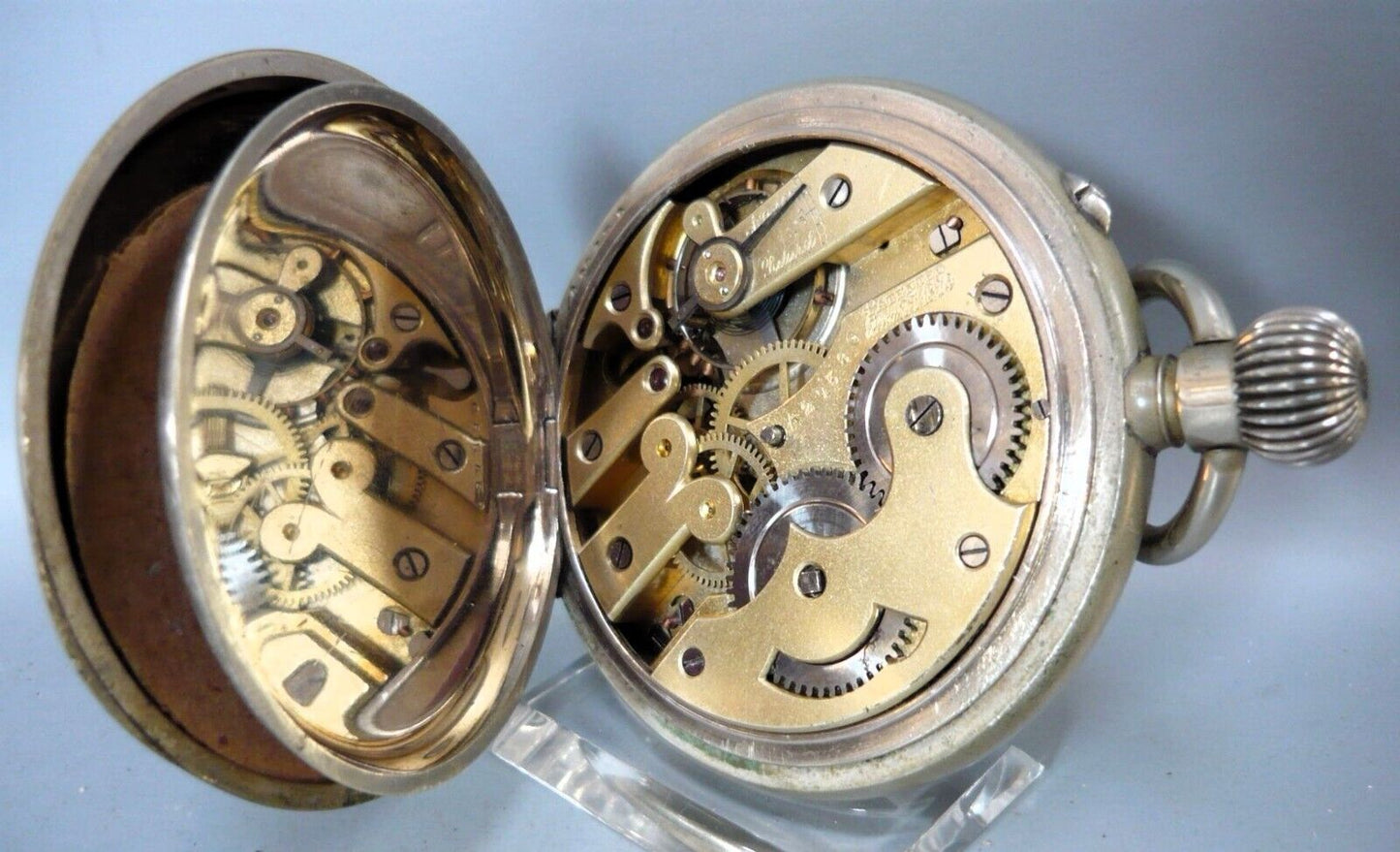 Stauffer & Co Son Atlas IWC einmalige, antike Eisenbahn Kutscher Uhr 70mm (!!) - Sammler - Uhren