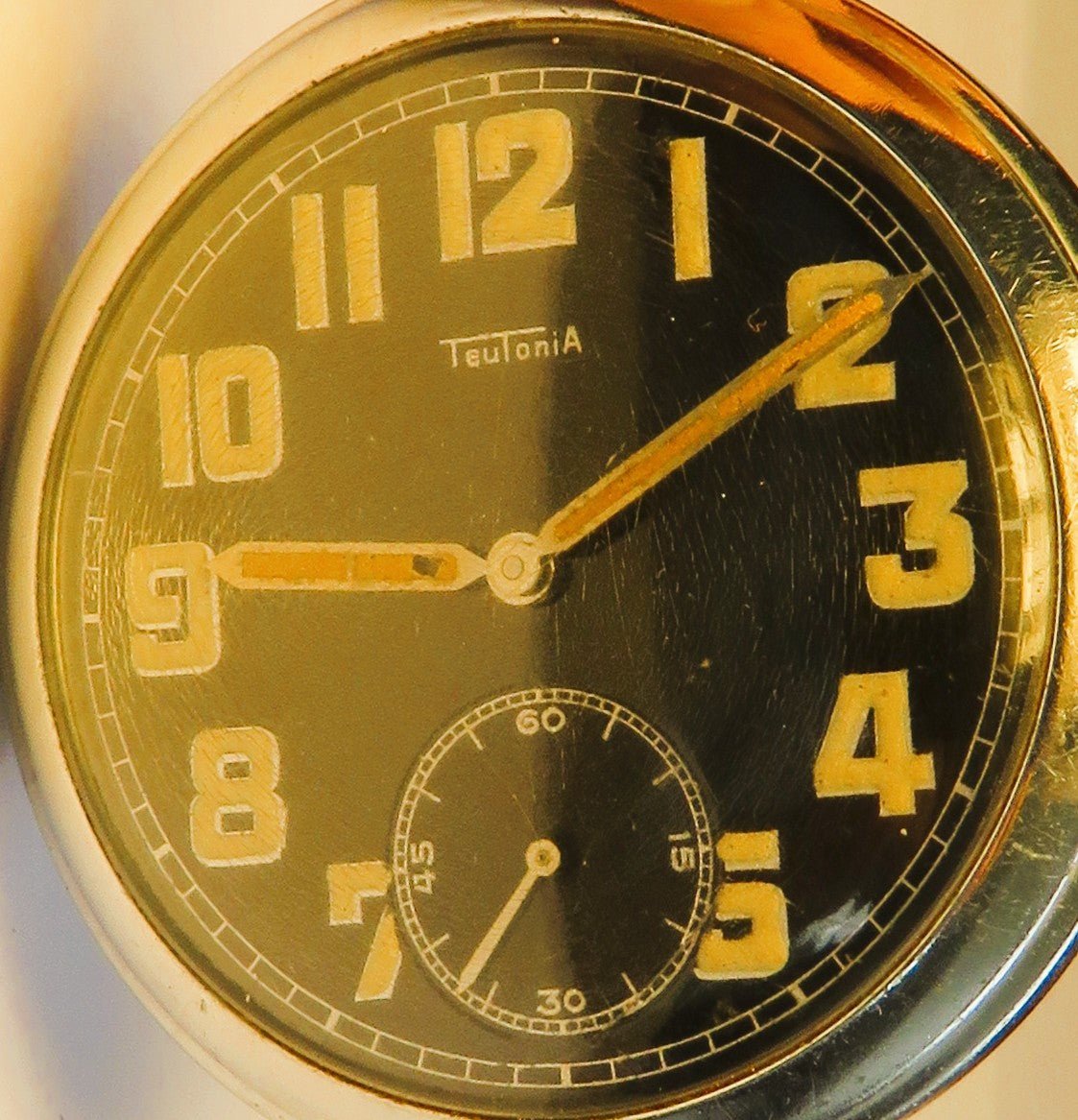 Teutonia Dienstuhr Beobachtungsuhr B - Uhr TAU Wehrmacht 2. Weltkrieg WK 2 WW2 - Sammler - Uhren