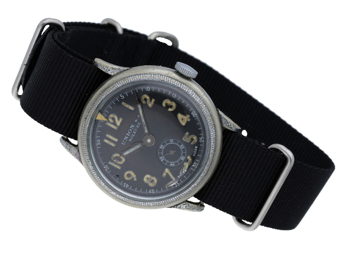 Union Soleure frühe Pfeilindex Fliegeruhr Pilot Watch Reichsluftwaffe 1930 WK2 - Sammler - Uhren