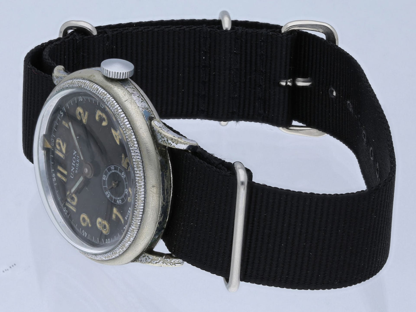 Union Soleure frühe Pfeilindex Fliegeruhr Pilot Watch Reichsluftwaffe 1930 WK2 - Sammler - Uhren