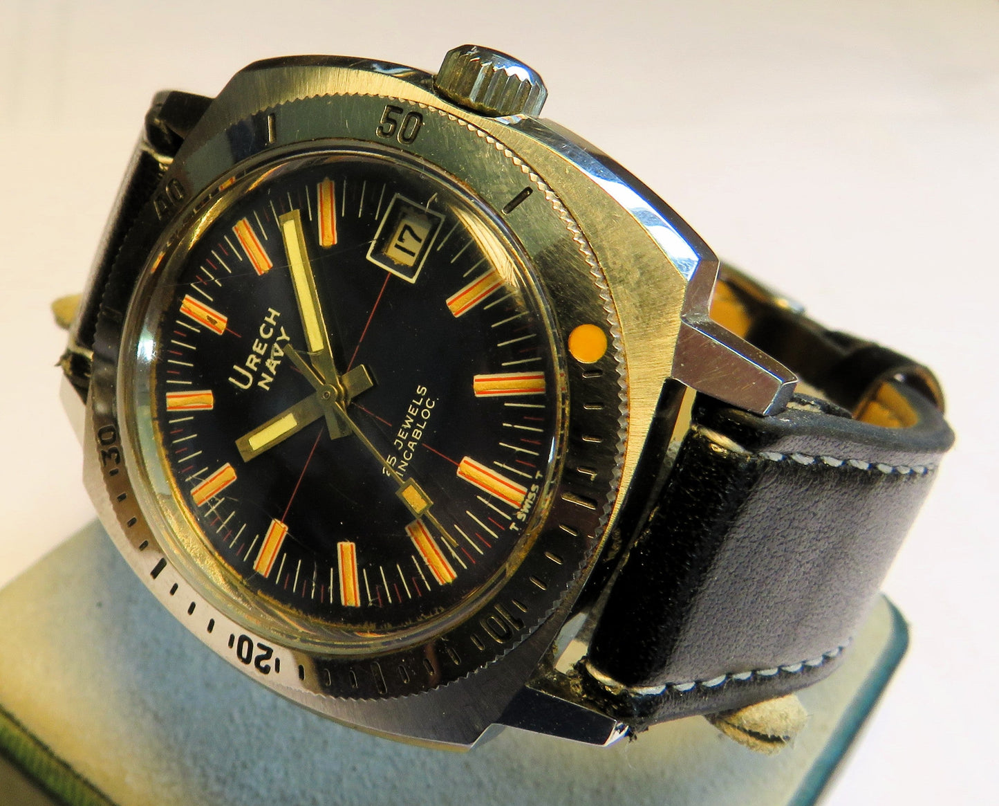 Urech Navy Automatik Diver 200m Baby Panerai ETA 2782 INCABLOC drehbare Lünette - Sammler - Uhren