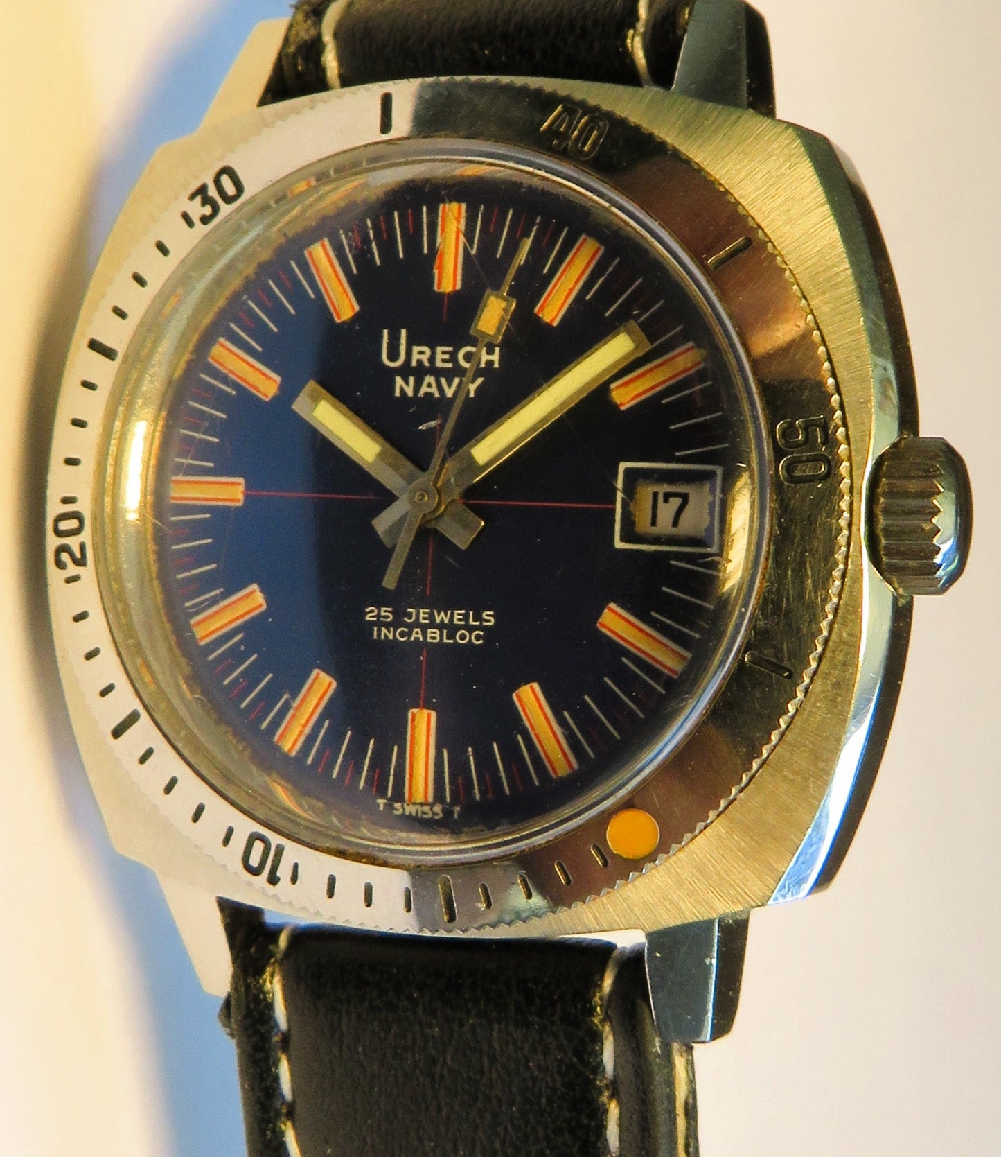 Urech Navy Automatik Diver 200m Baby Panerai ETA 2782 INCABLOC drehbare Lünette - Sammler - Uhren