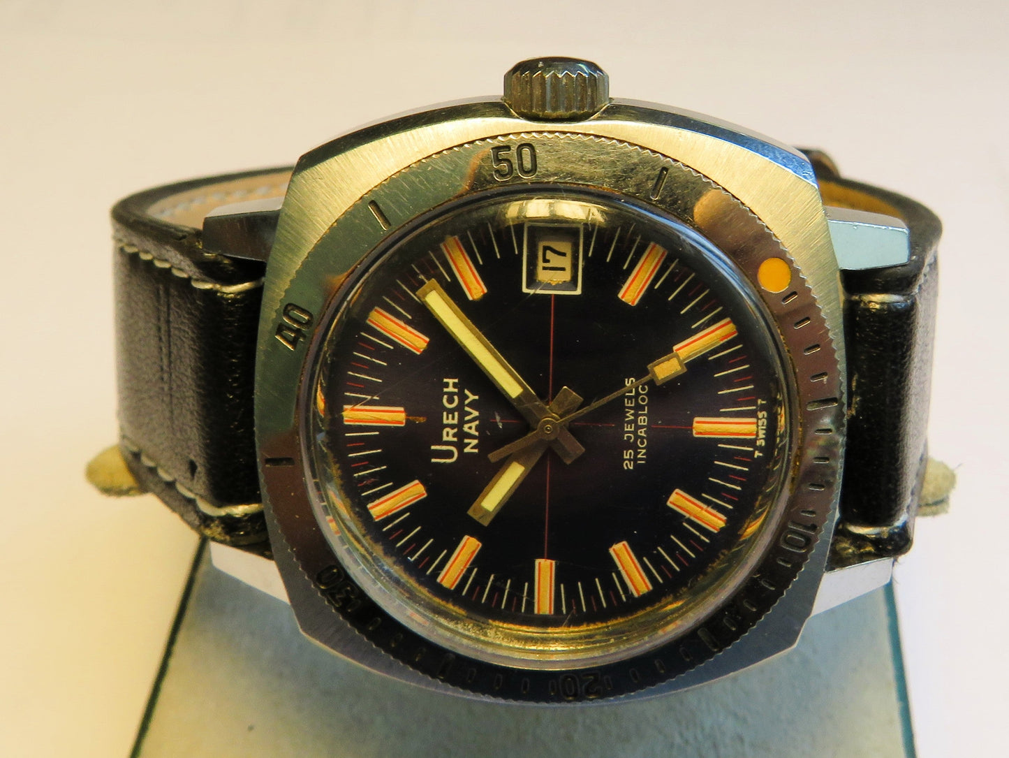 Urech Navy Automatik Diver 200m Baby Panerai ETA 2782 INCABLOC drehbare Lünette - Sammler - Uhren
