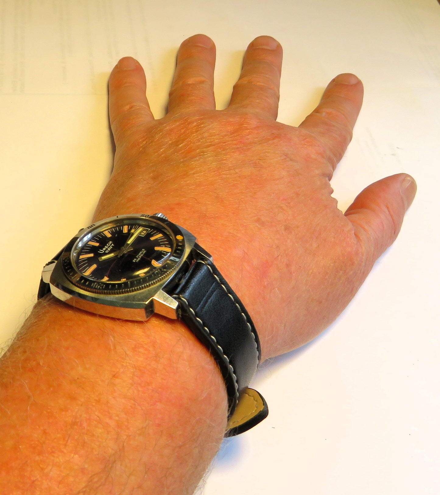 Urech Navy Automatik Diver 200m Baby Panerai ETA 2782 INCABLOC drehbare Lünette - Sammler - Uhren