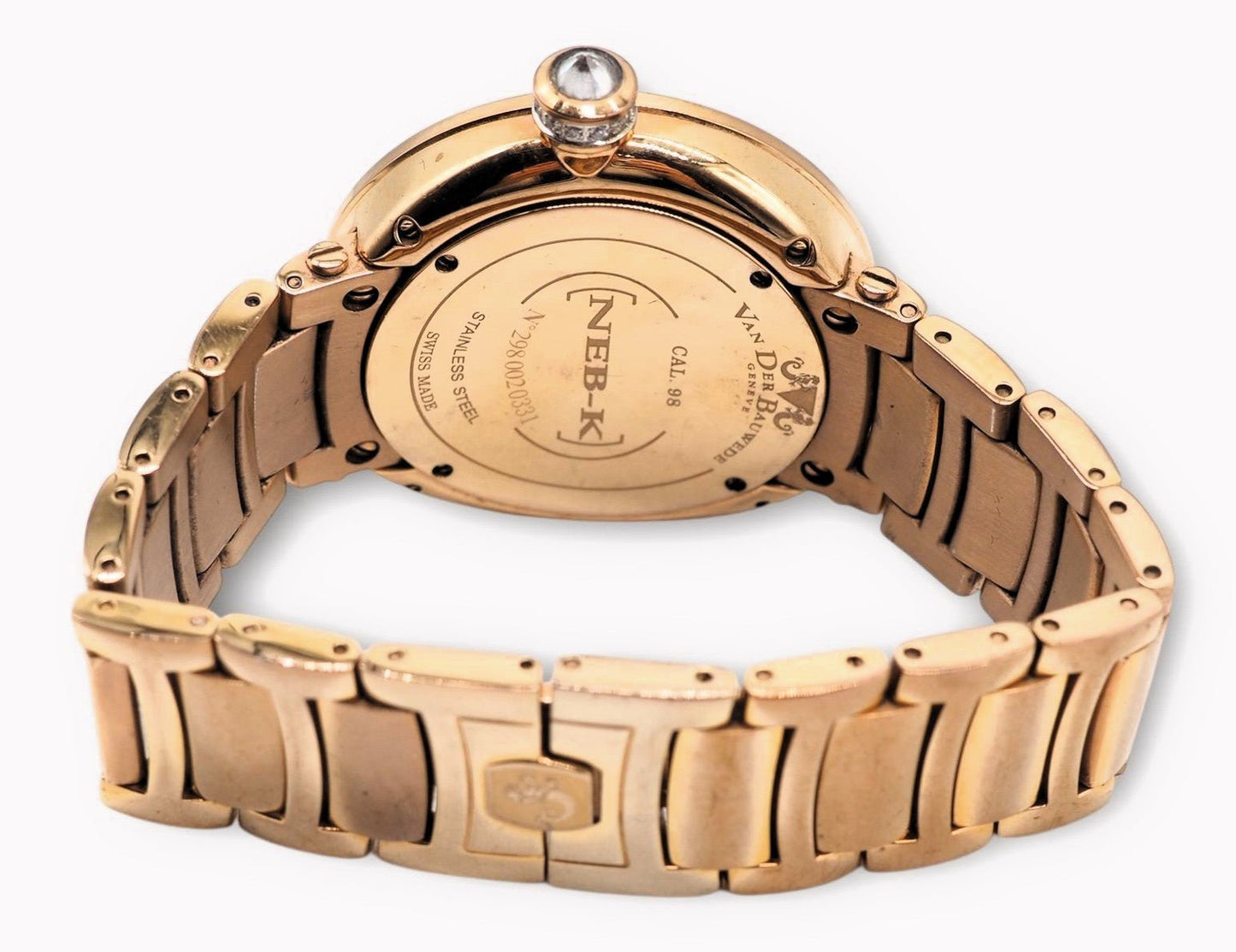 Van Der Bauwede Neb - k Cal. 98 Luxus HAU 100 x Diamant Lünette Quarz 42mm - Sammler - Uhren