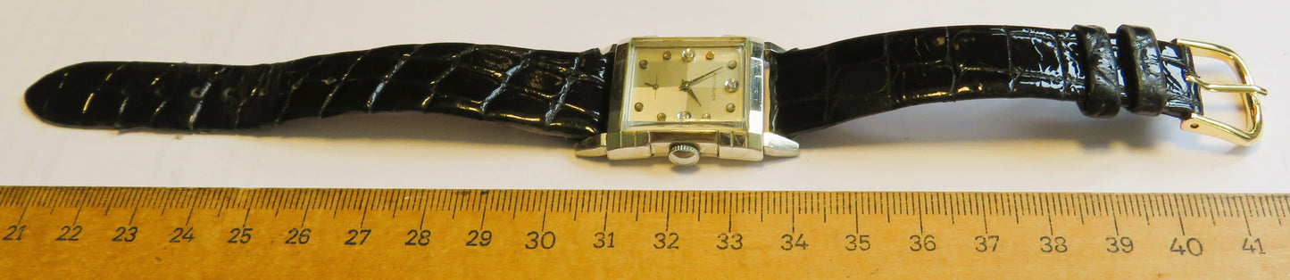 Wittnauer Diamant Brillant Armbanduhr Herren unisex ca. 1960 10K goldfilled - Sammler - Uhren