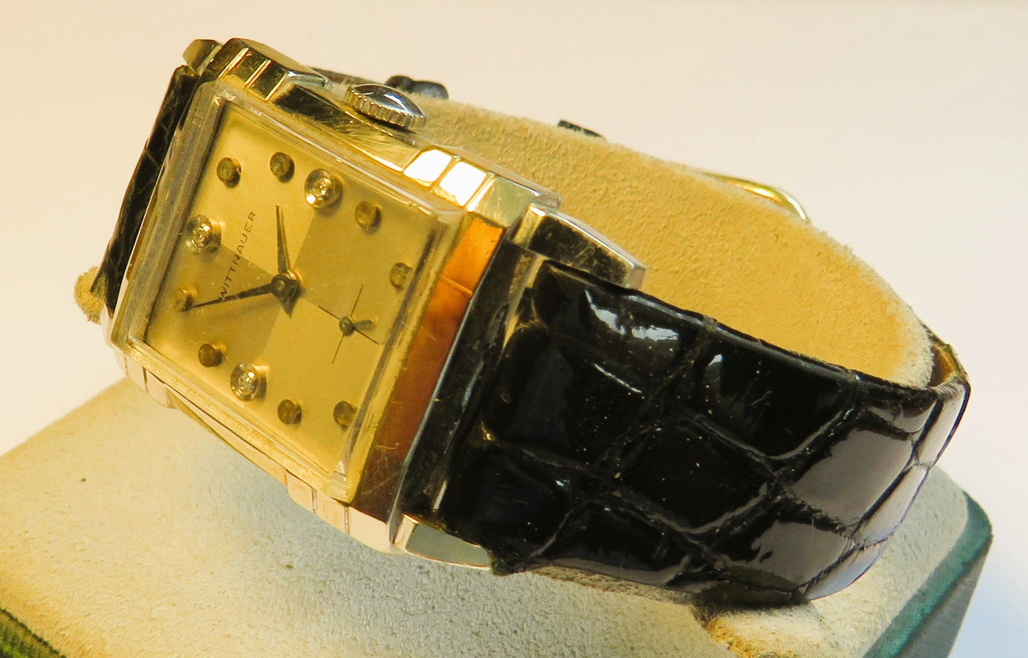 Wittnauer Diamant Brillant Armbanduhr Herren unisex ca. 1960 10K goldfilled - Sammler - Uhren