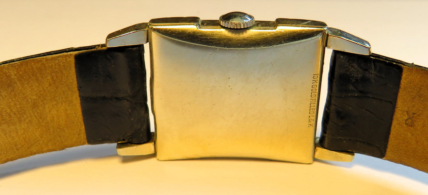 Wittnauer Diamant Brillant Armbanduhr Herren unisex ca. 1960 10K goldfilled - Sammler - Uhren
