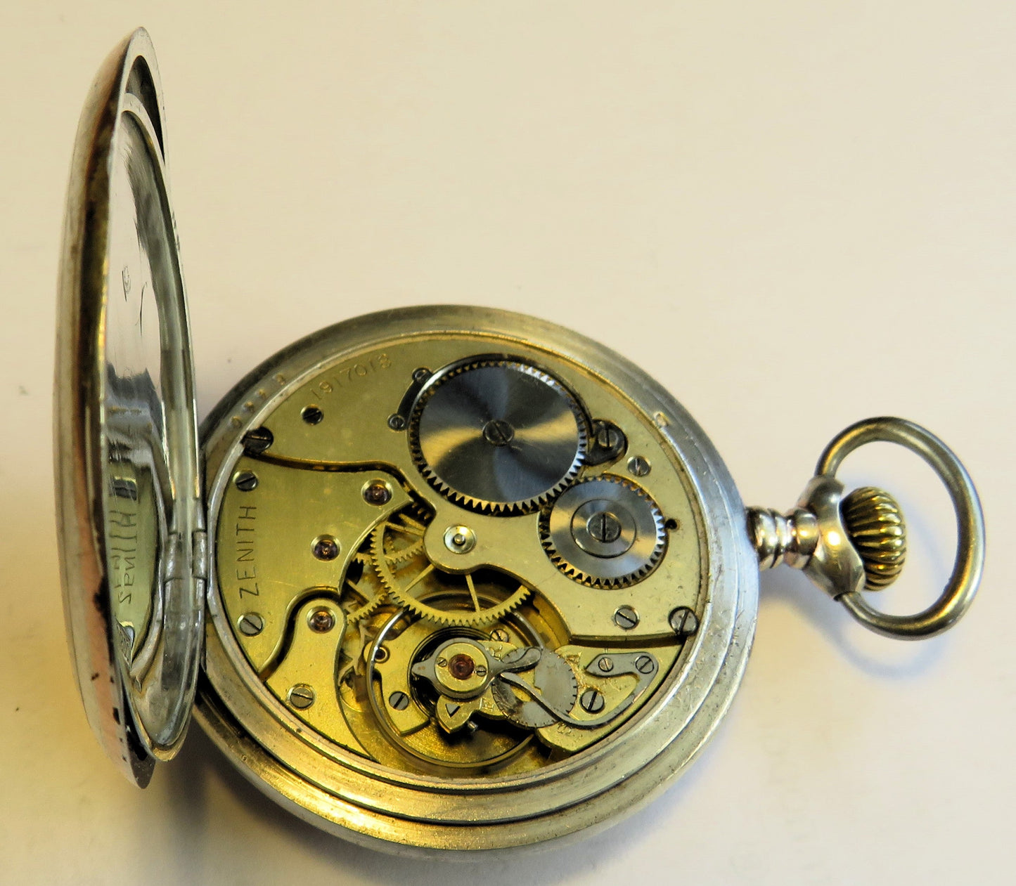 Zenith 0,800 Silber frühe Fliegeruhr Reichsluftwaffe Jasta 1914 WK 1 Richthofen - Sammler - Uhren