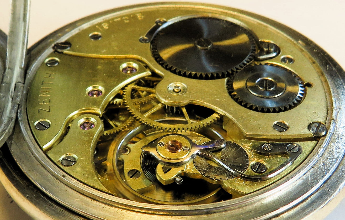 Zenith 0,800 Silber frühe Fliegeruhr Reichsluftwaffe Jasta 1914 WK 1 Richthofen - Sammler - Uhren