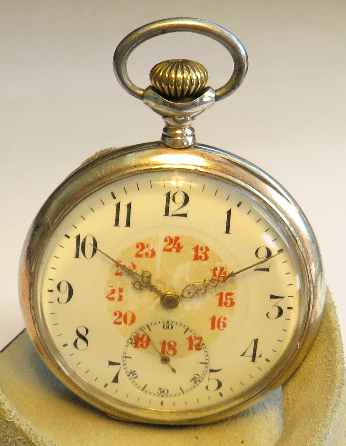 Zenith 0,800 Silber frühe Fliegeruhr Reichsluftwaffe Jasta 1914 WK 1 Richthofen - Sammler - Uhren