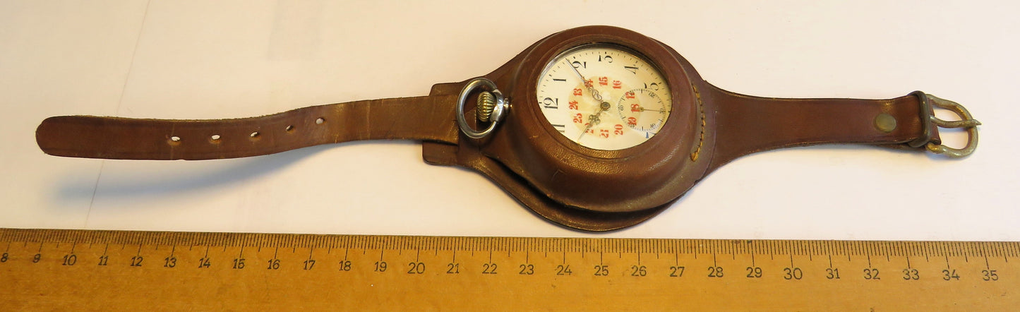 Zenith 0,800 Silber frühe Fliegeruhr Reichsluftwaffe Jasta 1914 WK 1 Richthofen - Sammler - Uhren