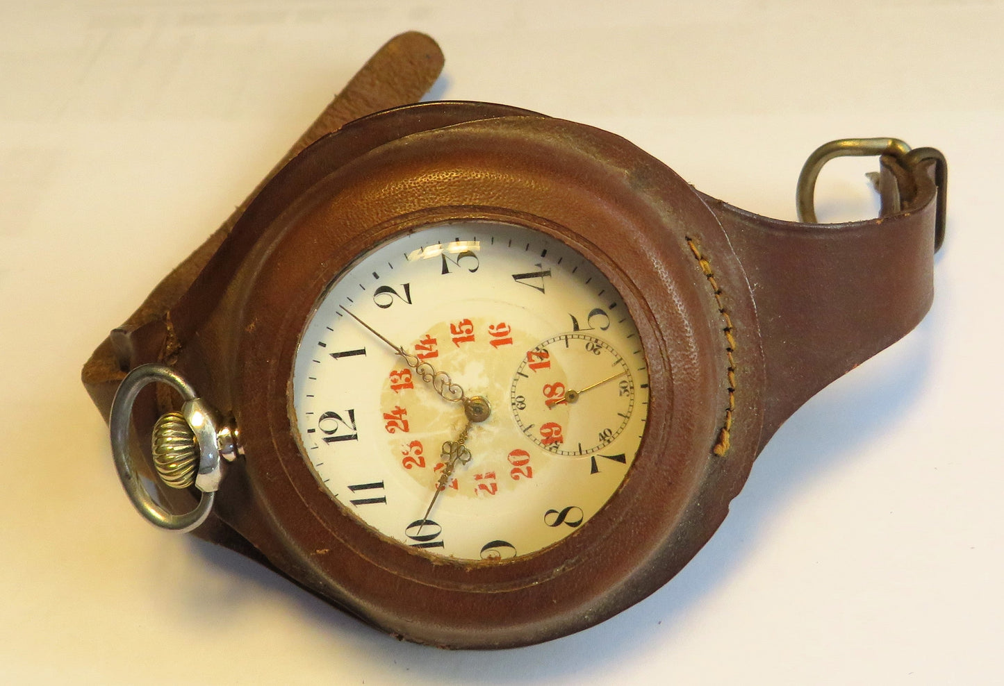 Zenith 0,800 Silber frühe Fliegeruhr Reichsluftwaffe Jasta 1914 WK 1 Richthofen - Sammler - Uhren
