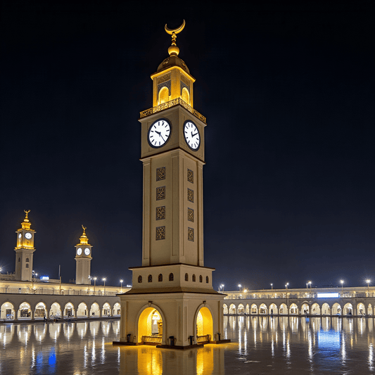 Das größte Ziffernblatt der Welt: der Makkah Royal Clock Tower in Mekka - Sammler-Uhren