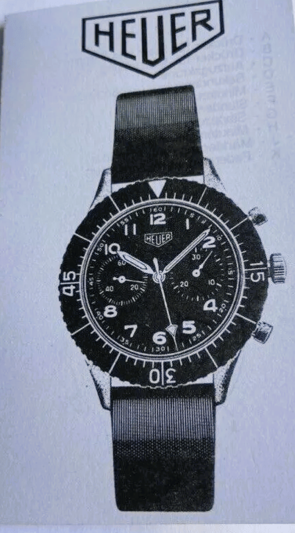 Heuer Bundeswehr Chronograph orig. Bedienungsanleitung - Sammler-Uhren