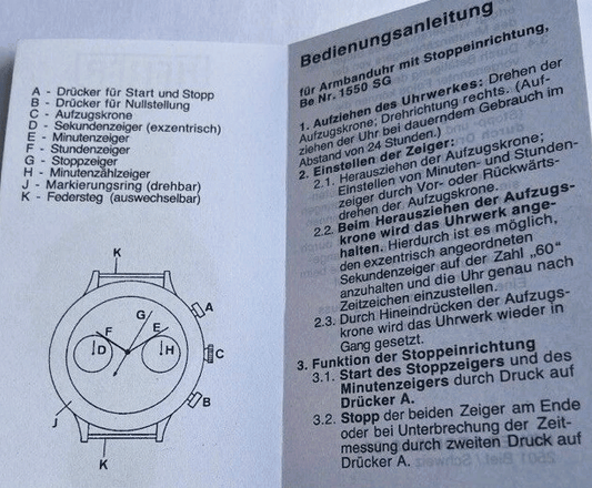 Heuer Carrera Automatik Chronograph Bedienungsanleitung - Sammler-Uhren