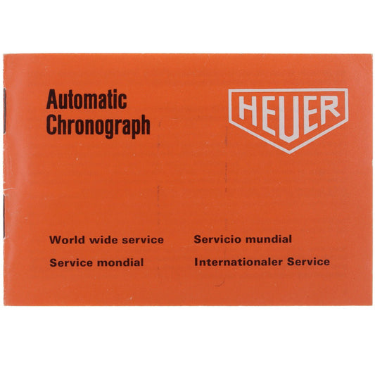 Heuer Chronograph 1973 Bedienungsanleitung - Sammler-Uhren