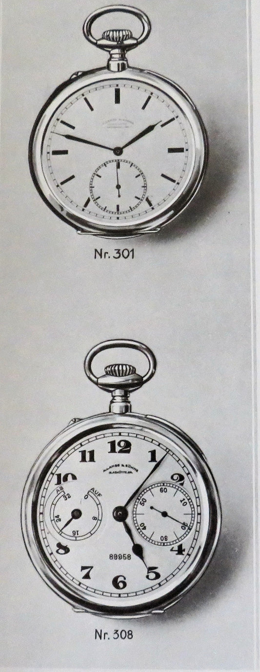 Lange&Söhne Original Werbung Beschreibung Marine Chronometer 1938 - Sammler-Uhren