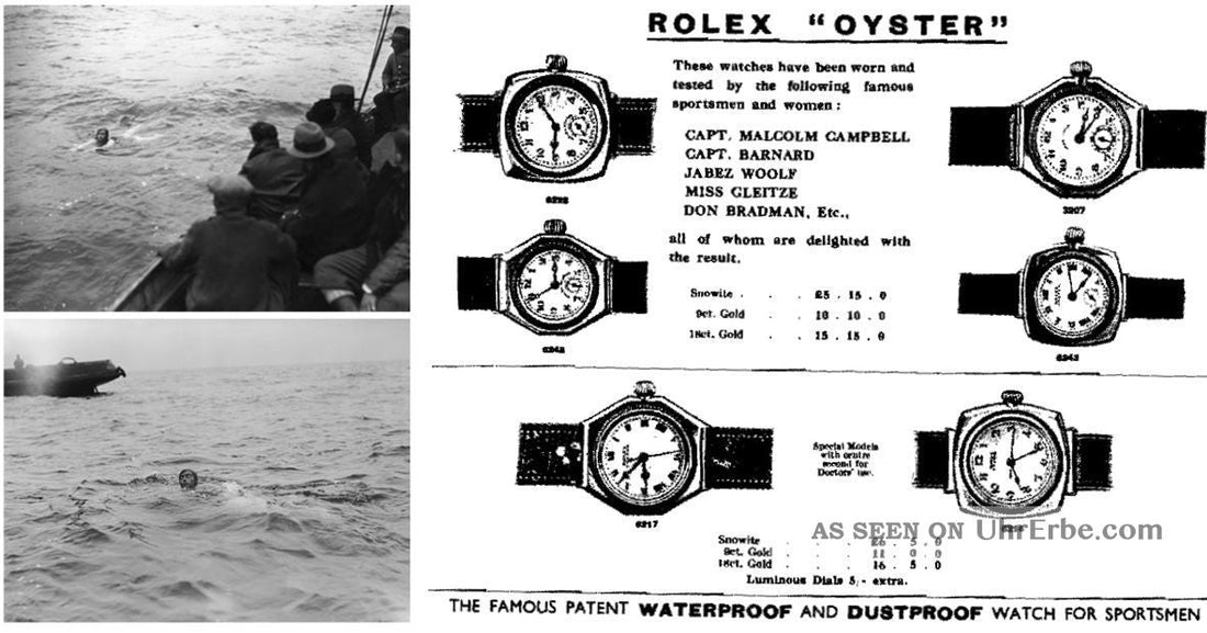 Mercedes Gleitze und die Rolex Oyster "Kanalschwimmer" - Sammler-Uhren
