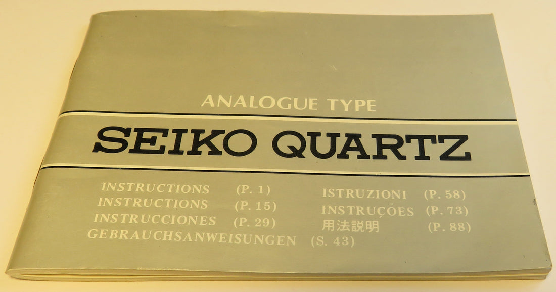 Seiko Quartz Analoge Type Bedienungsanleitung