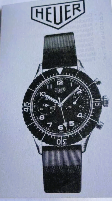 Heuer Bundeswehr Chronograph orig. Bedienungsanleitung
