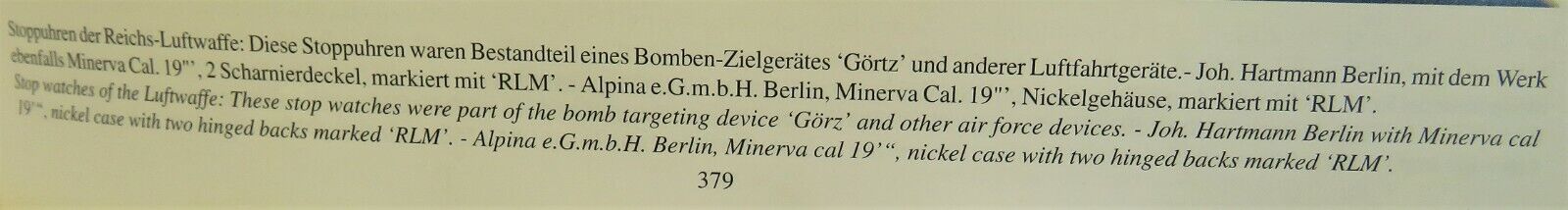 2 x Joh. Hartmann Berlin Minerva 19"" R L M Spezialuhr Luftfahrtgeräte WK2 - Sammler - Uhren
