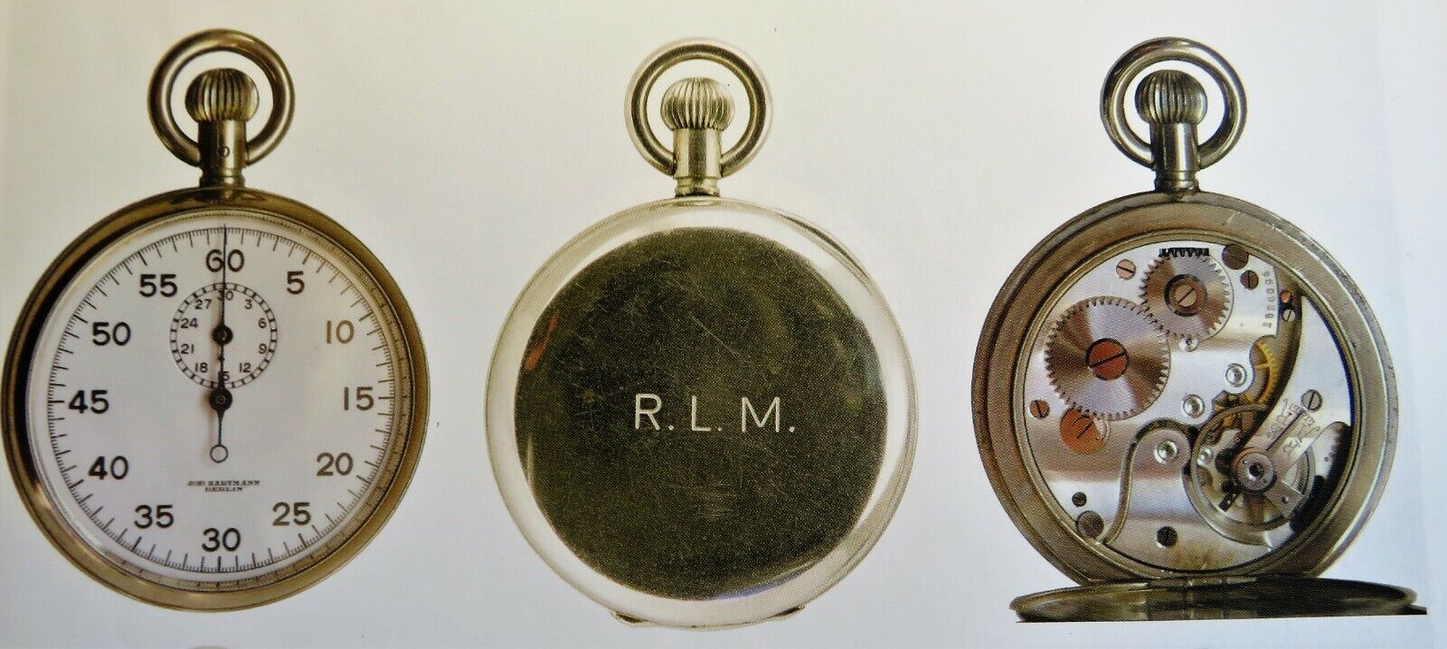 2 x Joh. Hartmann Berlin Minerva 19"" R L M Spezialuhr Luftfahrtgeräte WK2 - Sammler - Uhren