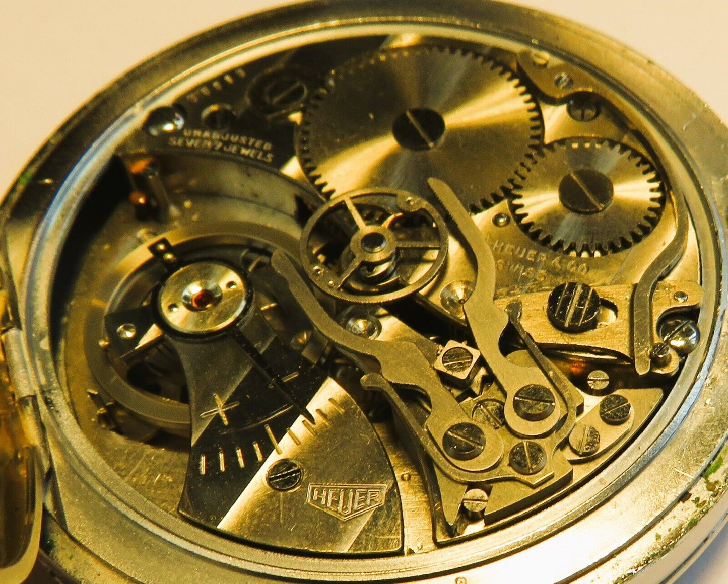 Ed Heuer Biel Stoppuhr Schaltnocken Rattrapante pre TAG ca. 1960 Chronograph