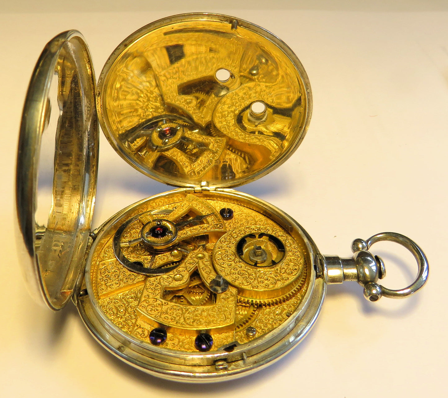 700 Silber Prunkwerk Beobachtungsuhr Deck Observation Chronograph Zentralsek. - Sammler - Uhren