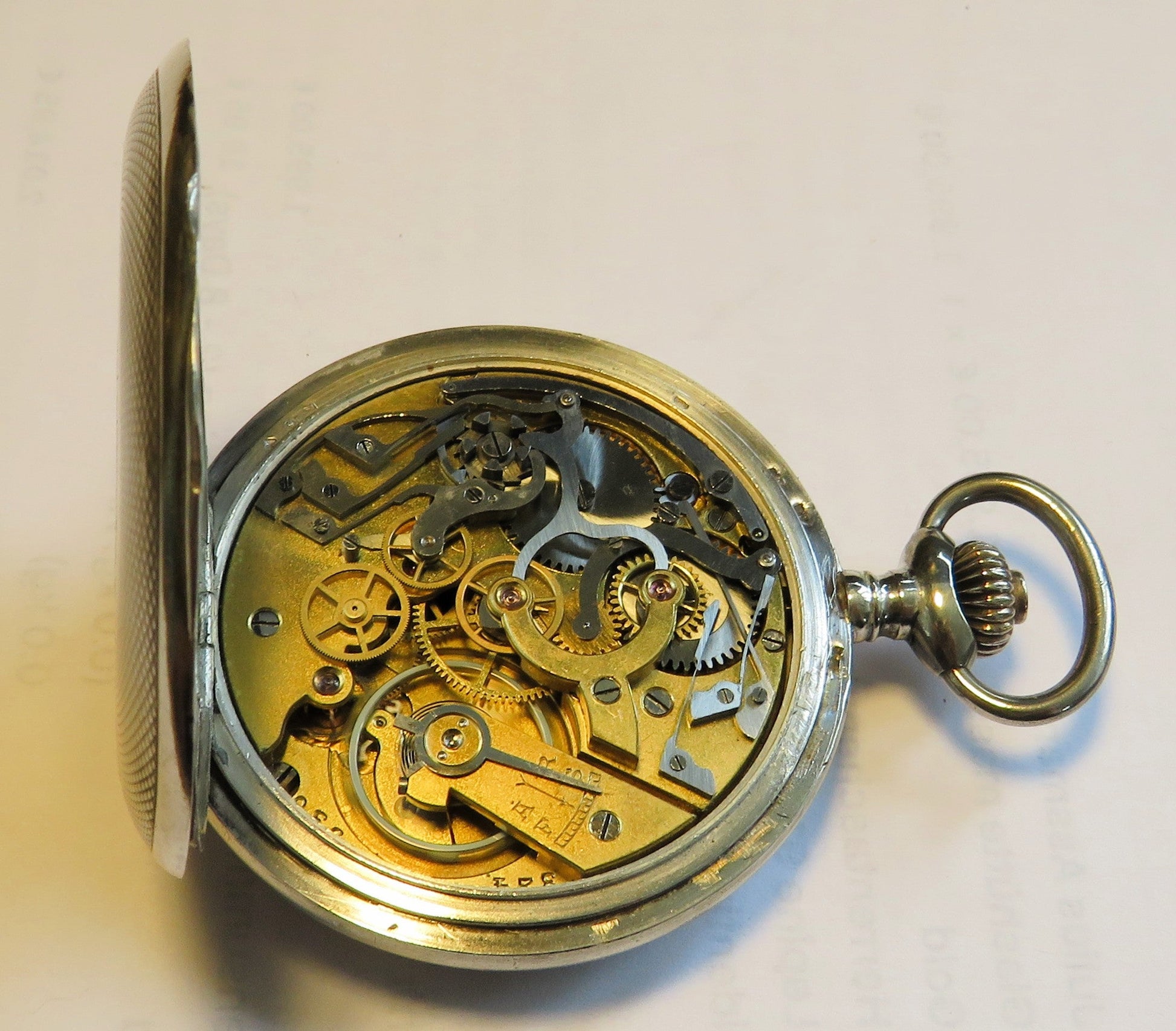 800 Silber Herren TU Schaltrad Chronograph Doctor`s Watch ca. 1940 Tachymetre - Sammler - Uhren