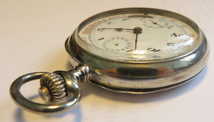 800 Silber Herren TU Schaltrad Chronograph Doctor`s Watch ca. 1940 Tachymetre - Sammler - Uhren