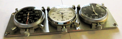 Orig. Hanhart seltenes Classic Rallye Stoppuhr Timer Dashboard Set im Fullset
