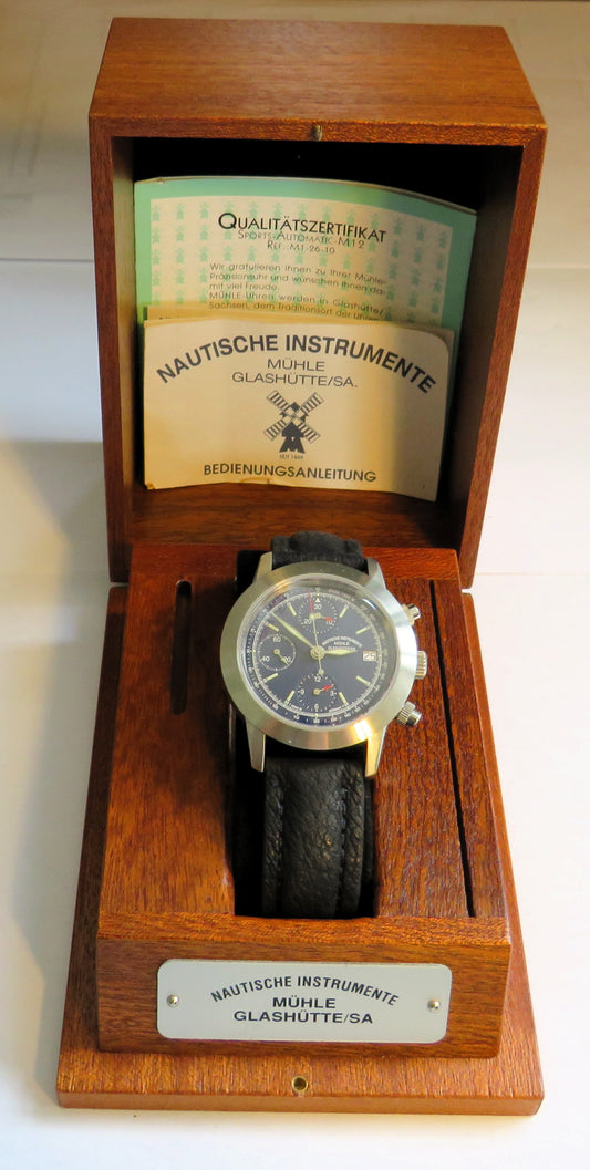 Mühle Glashütte Nautical Instruments M1-26-10, M12300 Automatic Full Set Papers
