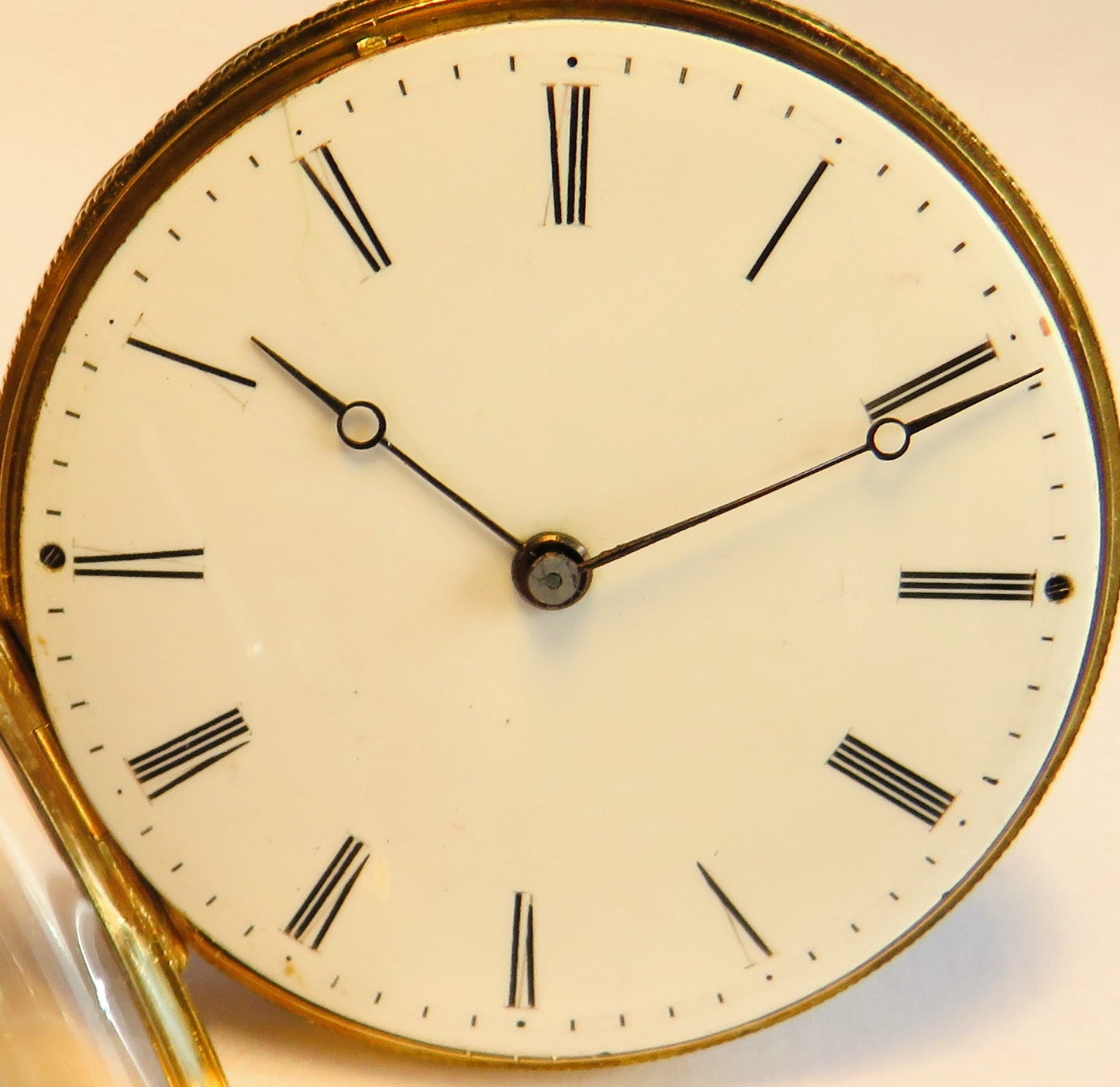 Antike Colondre & Schnee Geneve 18K Gold TU mit Emaile Lupenmalerei Diamant verm. Unikat