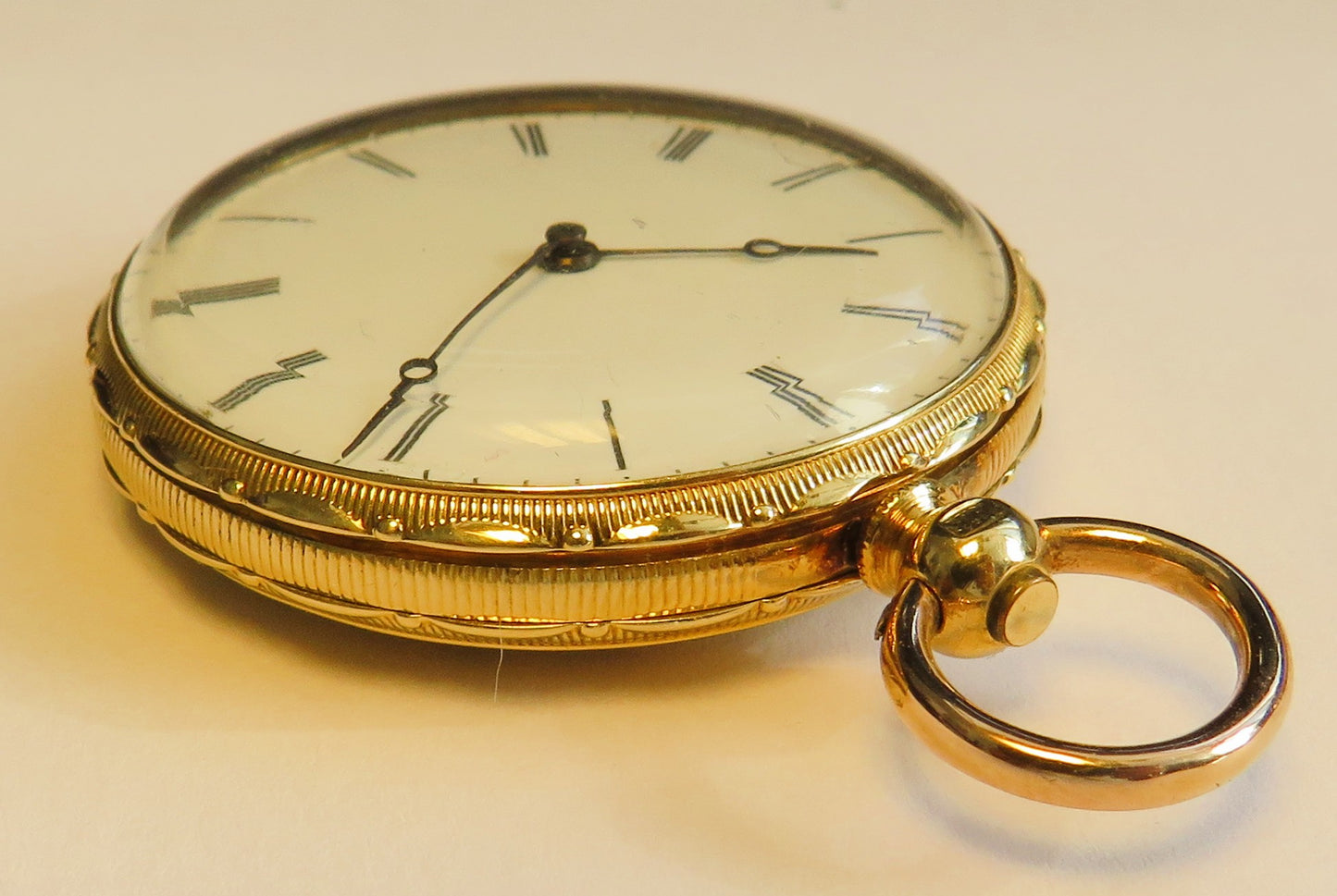 Antike Colondre & Schnee Geneve 18K Gold TU mit Emaile Lupenmalerei Diamant verm. Unikat