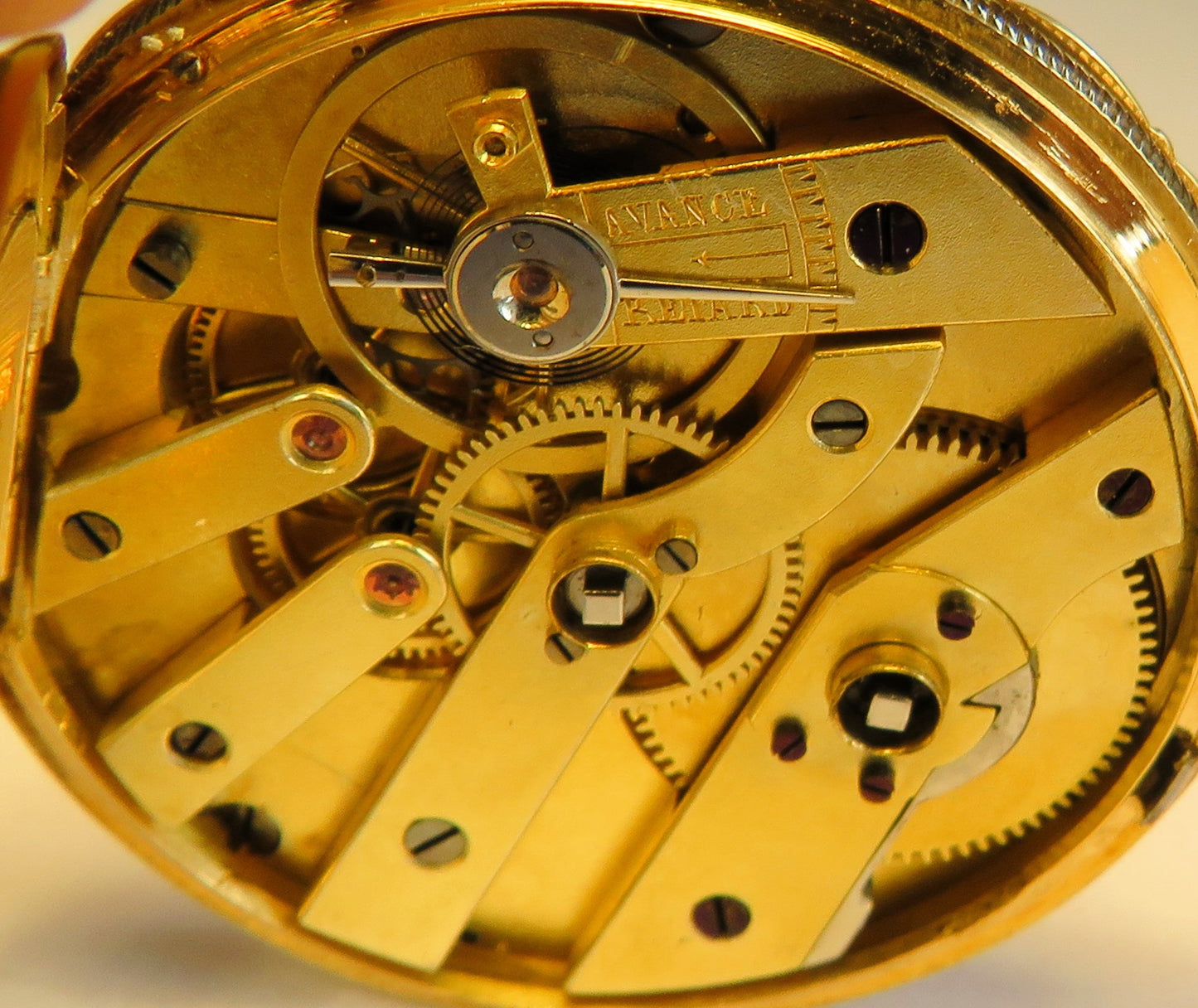 Antike Colondre & Schnee Geneve 18K Gold TU mit Emaile Lupenmalerei Diamant verm. Unikat