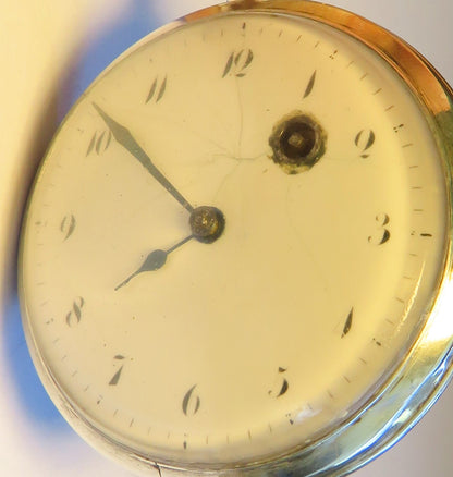 Coulin Jacques in Geneva spindle pocket watch silver approx. 1795 - working